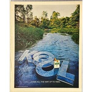 Kool Cigarettes "Come All the Way Up to Kool" Vintage Print Ad 1971